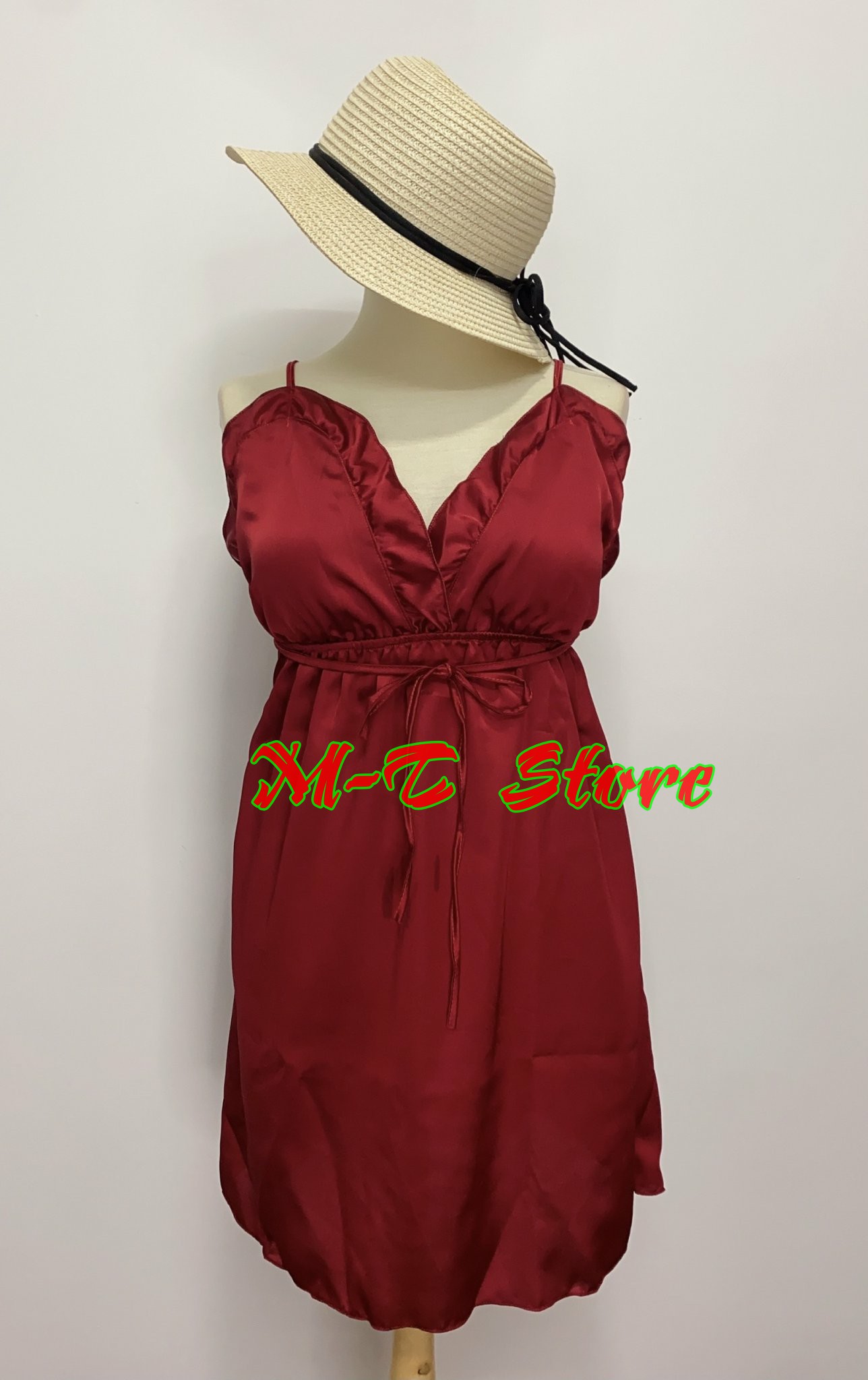 ĐẦM LỤA SATIN MẶC NGỦ MẶC NHÀ ĐỀU ĐẸP, ĐẦM CÓ MÚT CHẤT LỤA MỀM MỊN MÁT