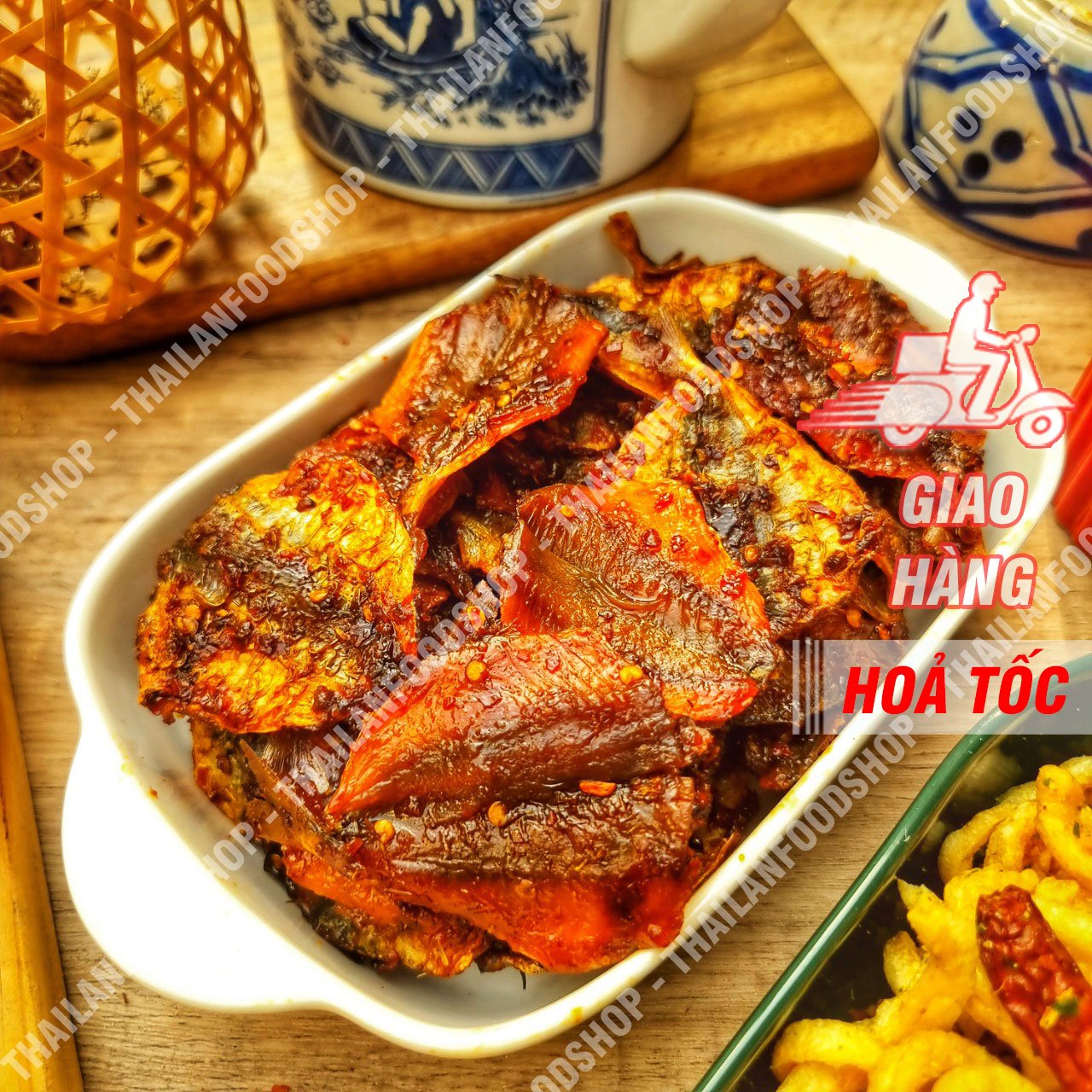 Khô Cá Chỉ Vàng Sốt Sate - Lon 300Gram
