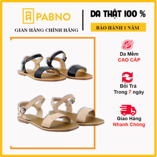 Giày Sandal Nữ Đế Bệt PABNO Da Mềm Quai Ngang Thời Trang PN15002 thumbnail