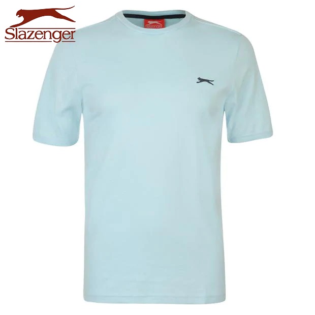 Áo thun nam Slazenger Plain (màu Light Blue) - Hàng size UK