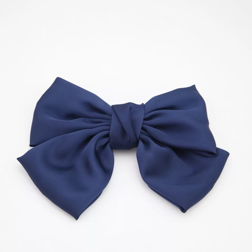 Cặp tóc vải satin hình nơ tiểu thư
