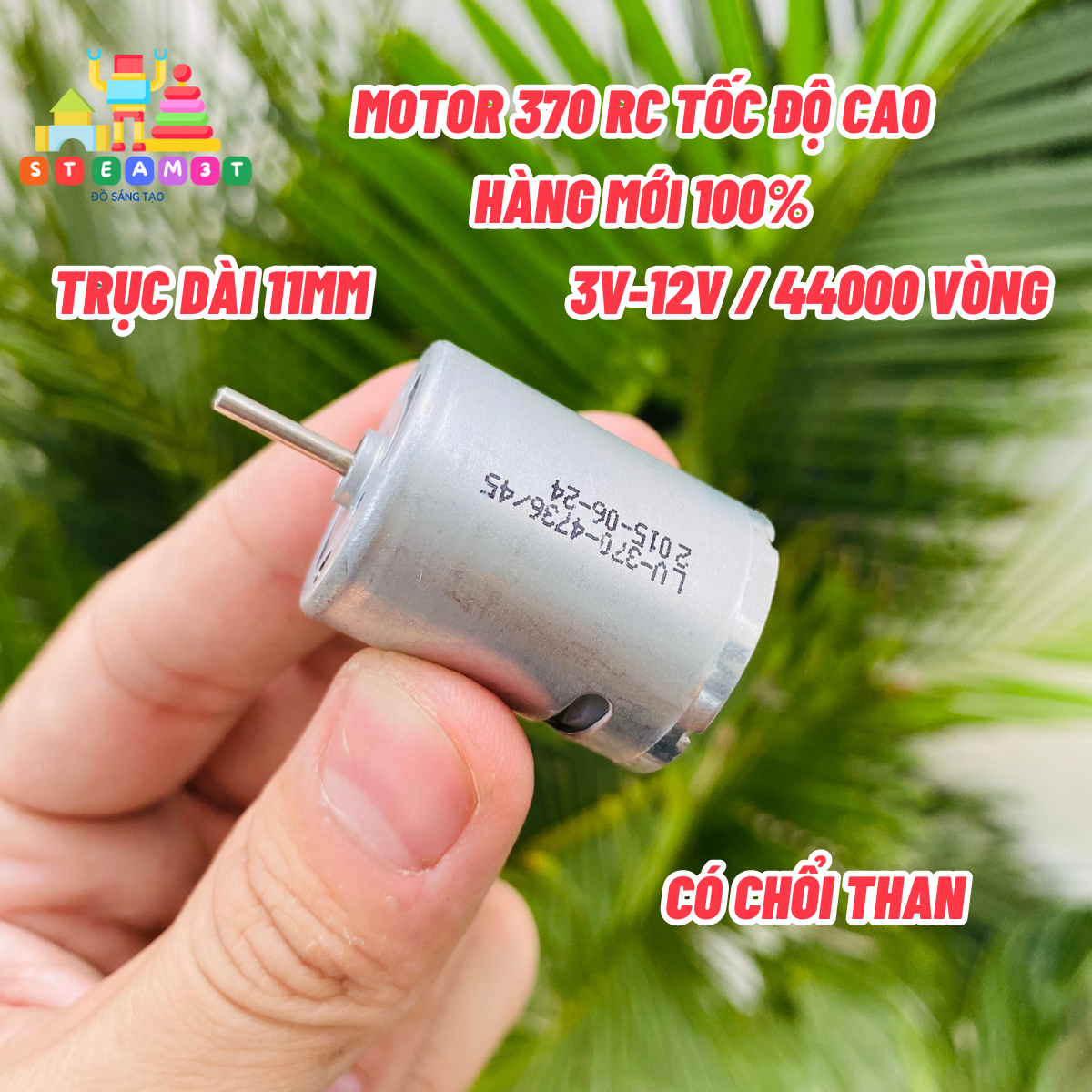 [HCM]Động cơ motor mô tơ mini 370 tốc độ cao - 6V-12V - cực mạnh - 33600rpm - LK0023