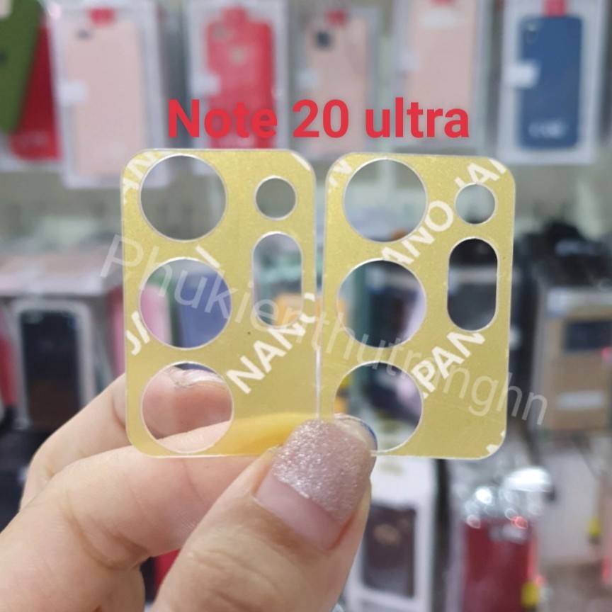 Dán cường lực nano bảo vệ camera Samsung NOTE 20 Ultra chống trầy xước bụi bẩn