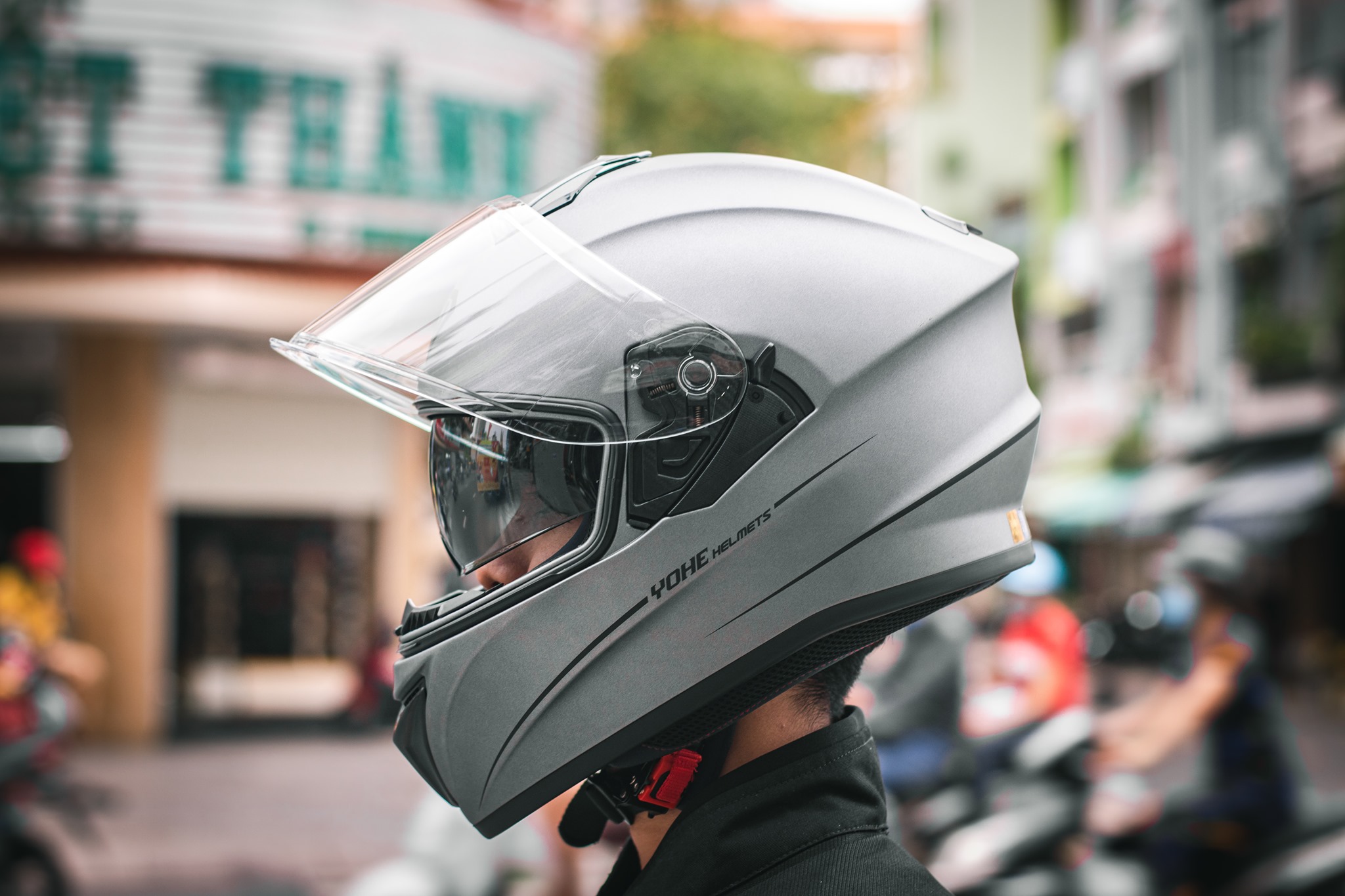 [CHÍNH HÃNG] MŨ BẢO HIỂM FULLFACE YOHE 981 XÁM