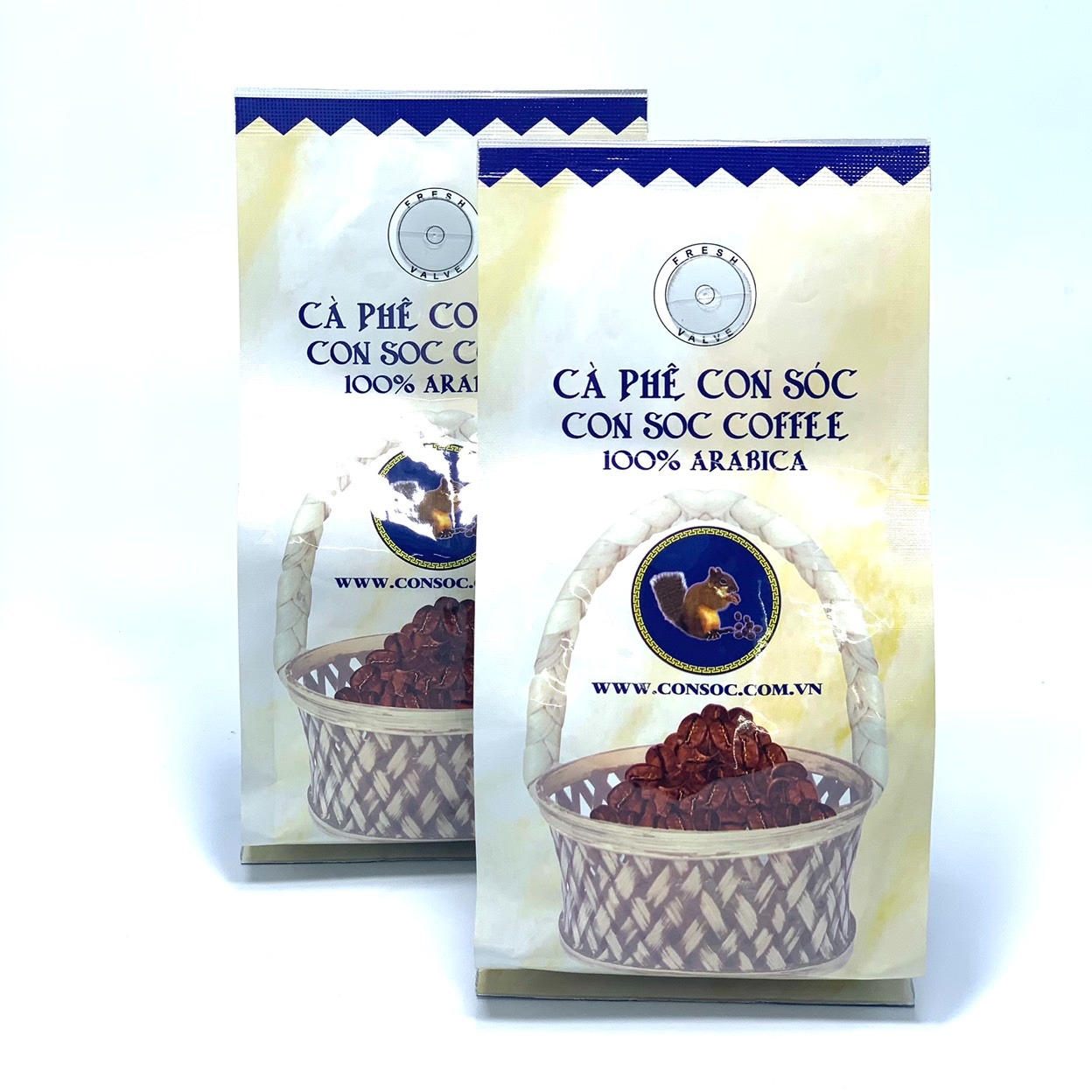 Cà phê hạt Con Sóc - Bịch 200gam( Combo 2 Bịch)