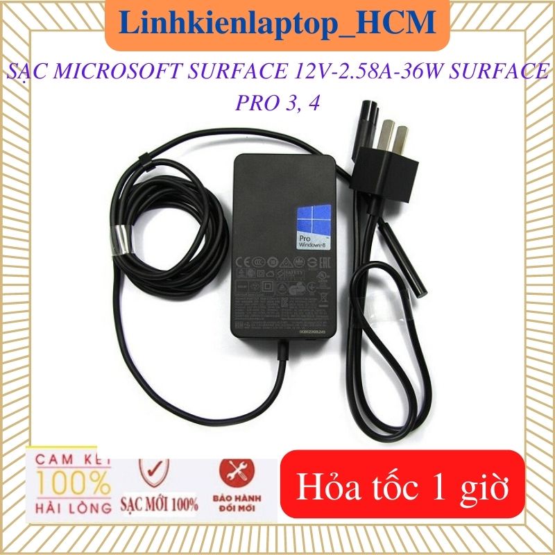 Sạc SURFACE PRO 3, 4 - Sạc MICROSOFT SURFACE 12V - 2.58A - 36W