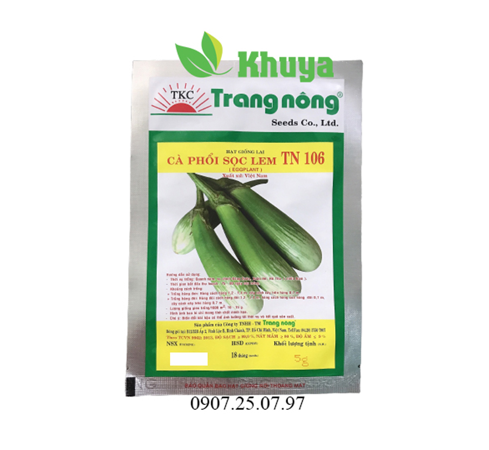 Hạt giống Cà Phổi Sọc Lem TN 106 gói 5gr