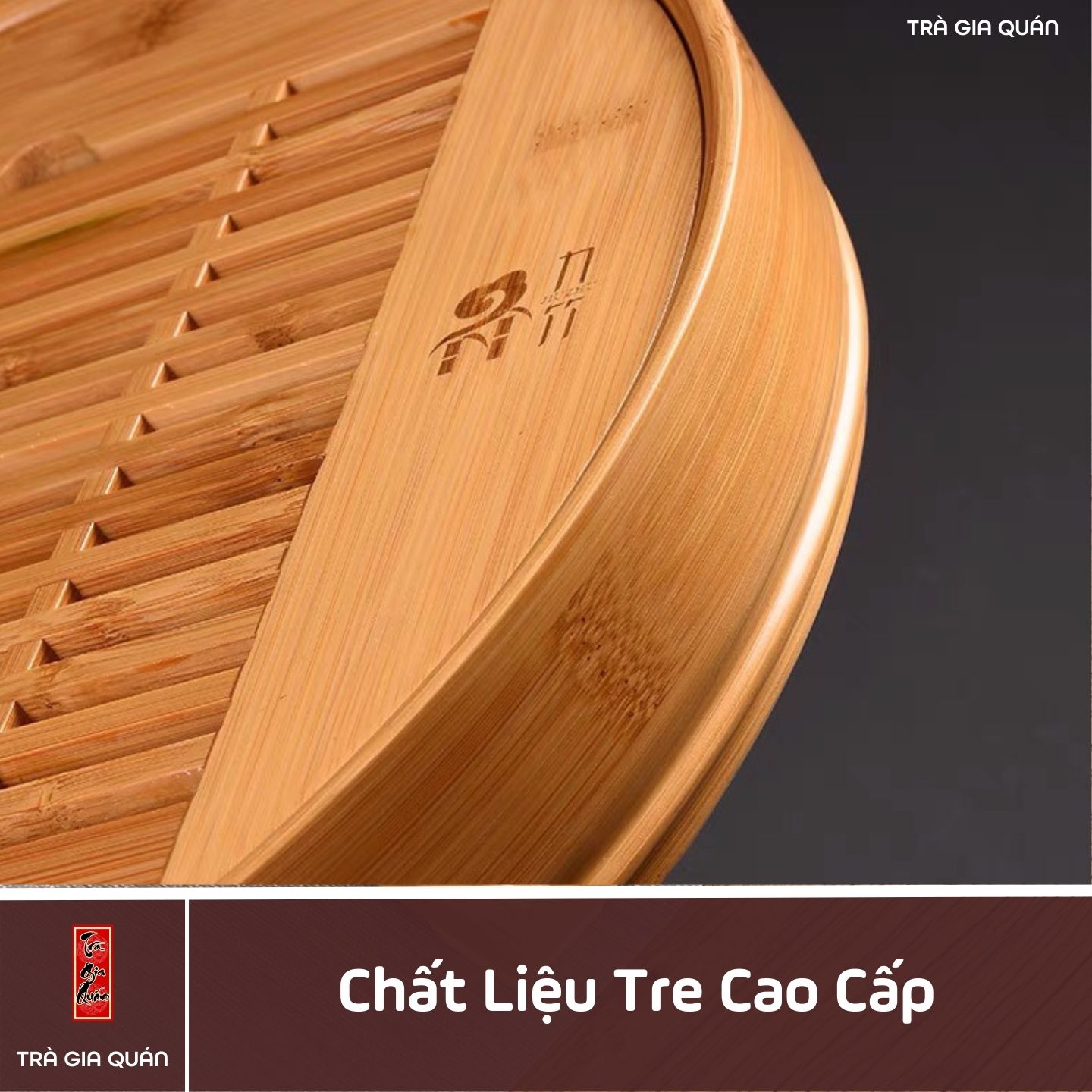 Khay Trà Tre Cao Cấp Tròn KT 14
