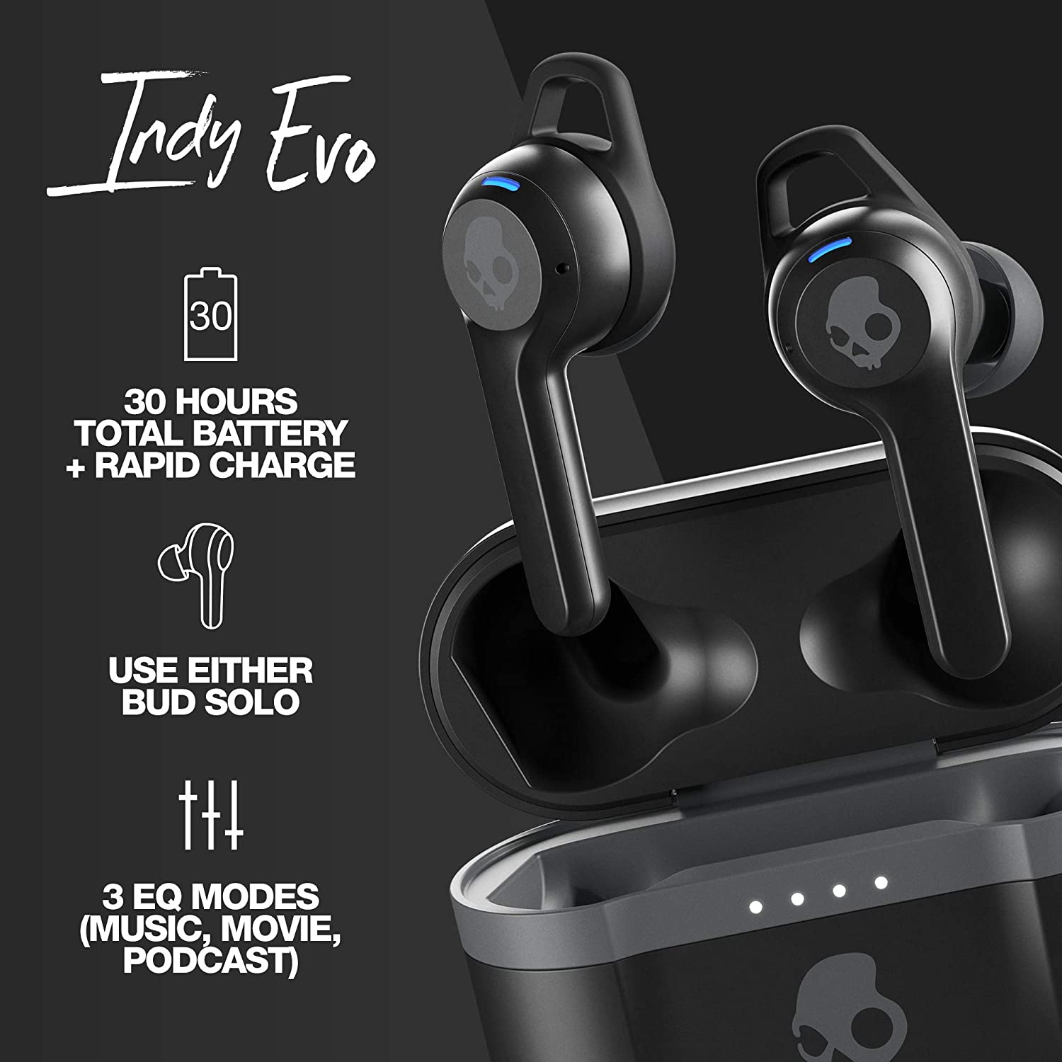 Tai nghe Skullcandy Indy Evo True wireless - Hàng Mỹ Mới 100%