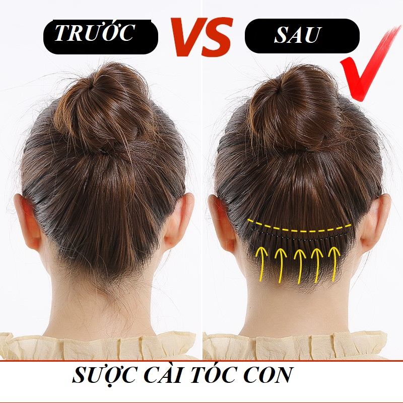Kẹp tóc, xược tóc cố định tóc con, tóc sau gáy cực hiệu qua