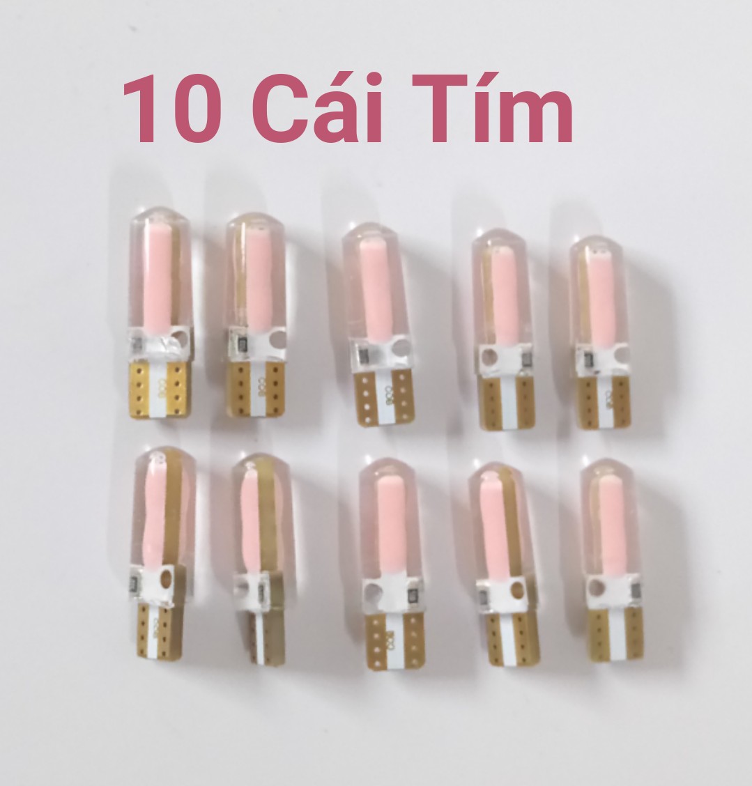 Combo 10 Bóng Đèn LED Chân T10 Cho Xe