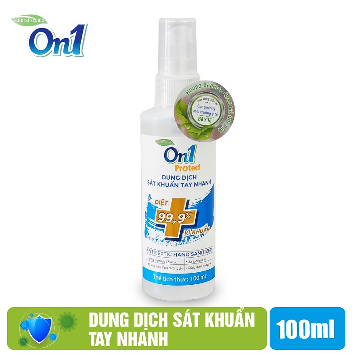 [HCM ship 2h] Dung dịch rủa tay diệt khuẩn On1 Protect 100ml