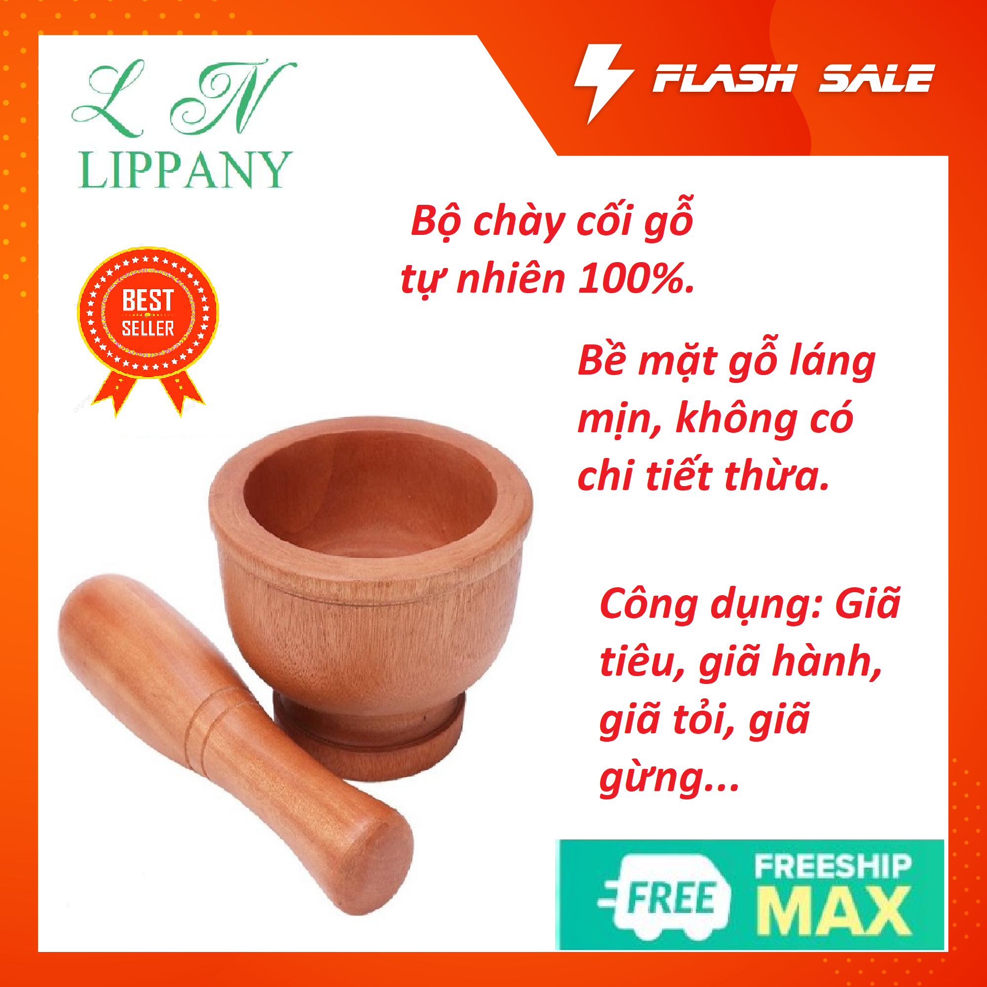 [GIẢM THÊM 10K] BỘ CỐI CHÀY GỖ TIỆN DỤNG CHO MỌI NHÀ