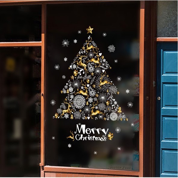 Decal noel trang trí giáng sinh vui vẻ AY010