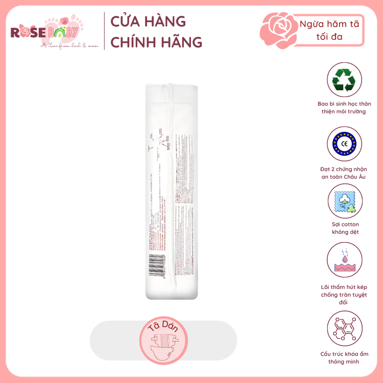 Thùng Tã Dán ROSE BABY Size S (168 miếng)