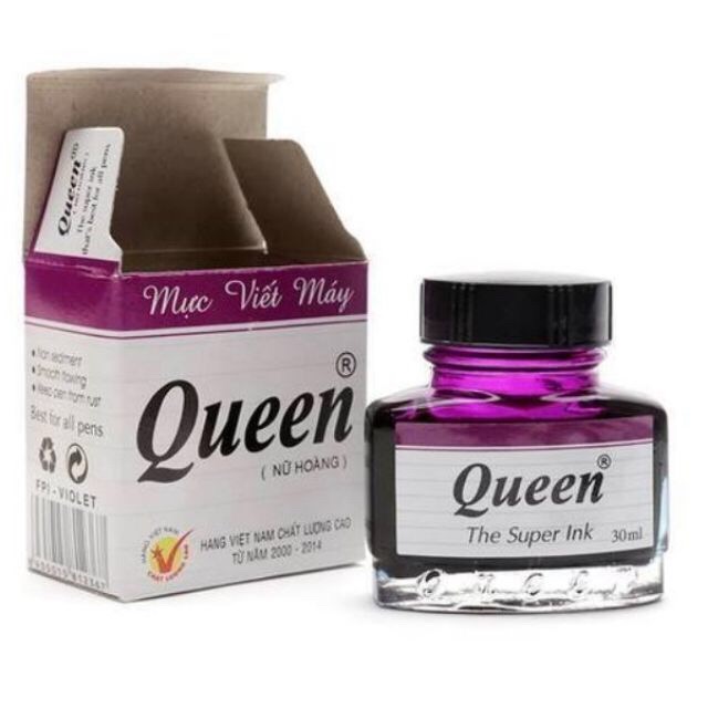 Mực viết bút máy,Mực Queen (1 lọ )
