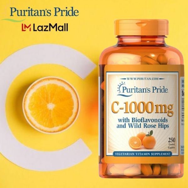 Viên uống tăng cường miễn dịch, giúp chống cúm (hsd 30/09/2024)- Puritan's Pride - Vitamin C 1000mg 250 viên