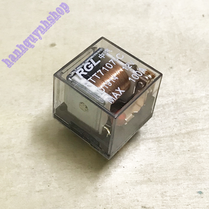 Rơ Le 5 Chân 12V 100A Nhựa Trong