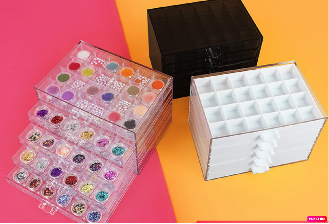 Khay đựng đá và phụ kiện trang trí nail 5 tầng 120 ô