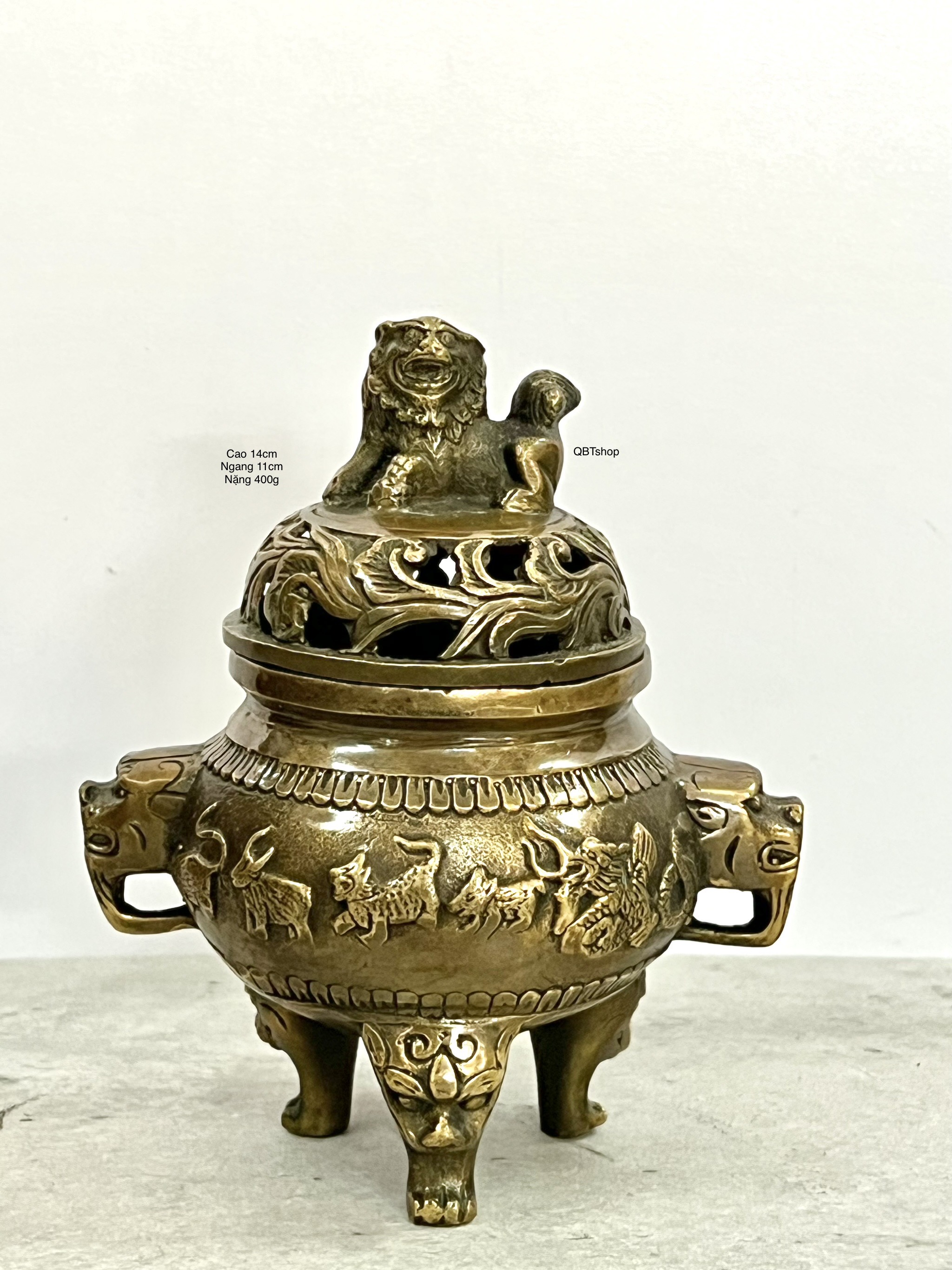 Incense Burning for the 12 Zodiac Animals Made of Bronze
