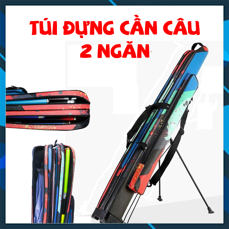 Bao đựng cần câu hua 1m25 cao cấp, túi đựng cần câu, chất liệu da, chống nước tuyệt đối