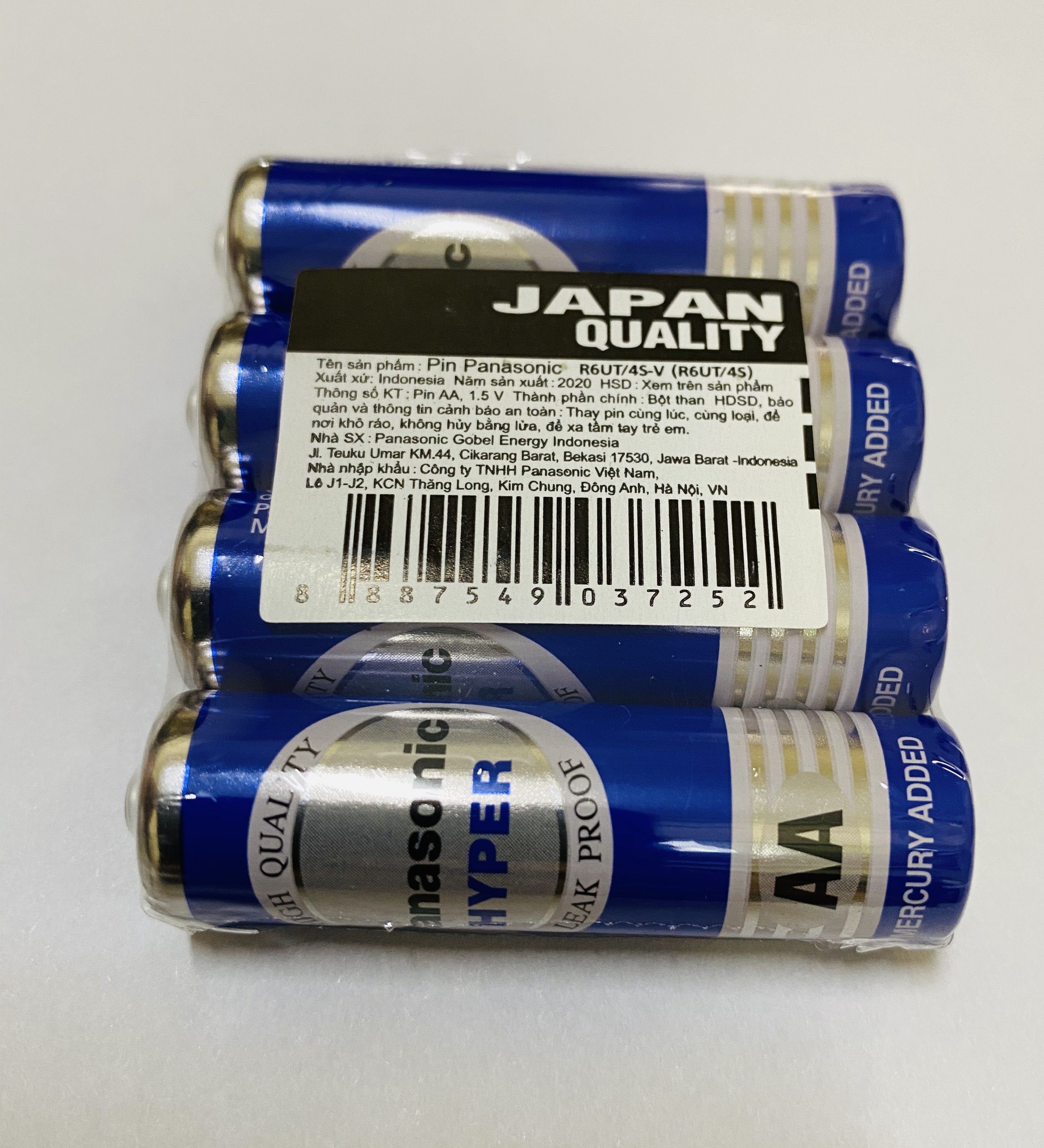 [HCM]4 viên Pin tiểu 2A Panasonic- màu xanh