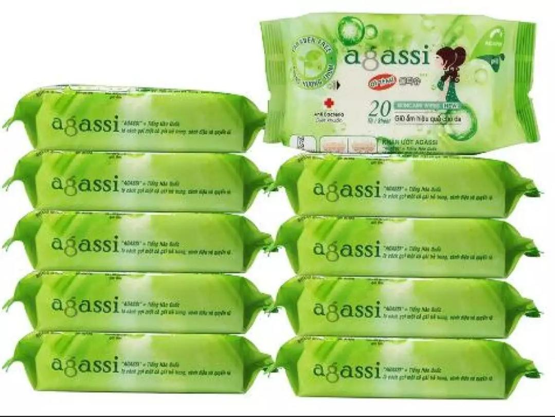 [HCM]combo 5 gói khăn ướt agi ko mùi 20 tờ