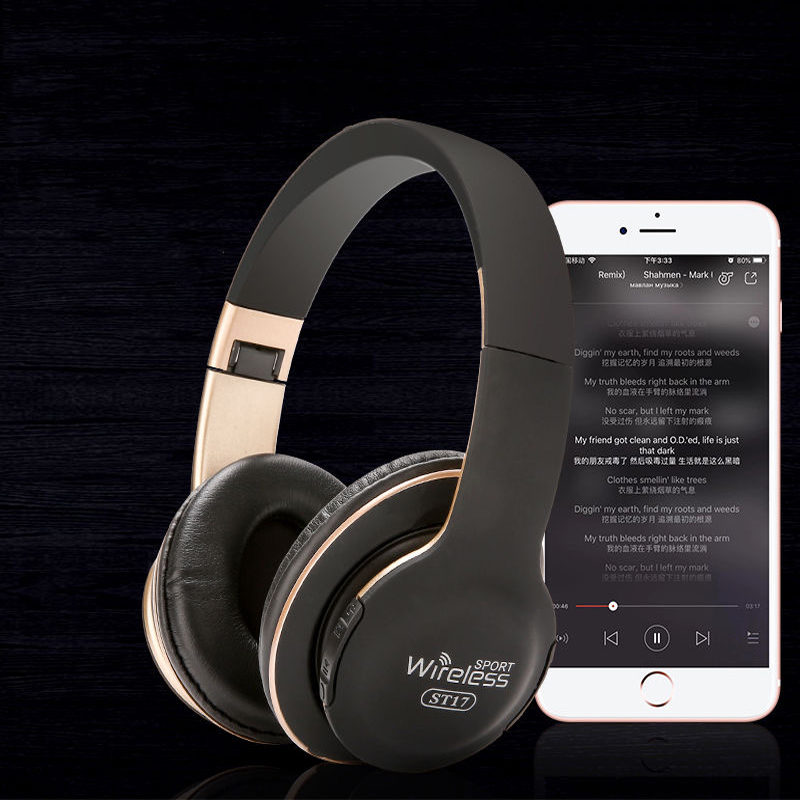 Tai nghe chụp tai bluetooth, Headphone bluetooth Sport Wireless P17 Tai nghe Thế Hệ Mới Siêu Bass, Kiểu Dáng Thể Thao Có Mic, Chống Ồn Tốt