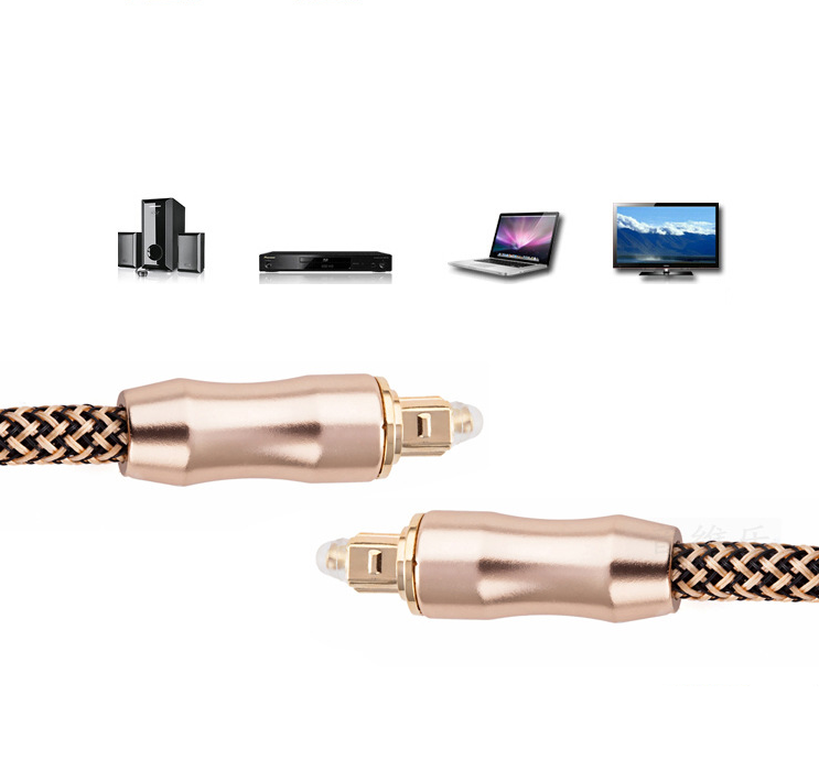 Cáp quang Audio Toslink OPTICAL dài 5m vàng chất lượng cao