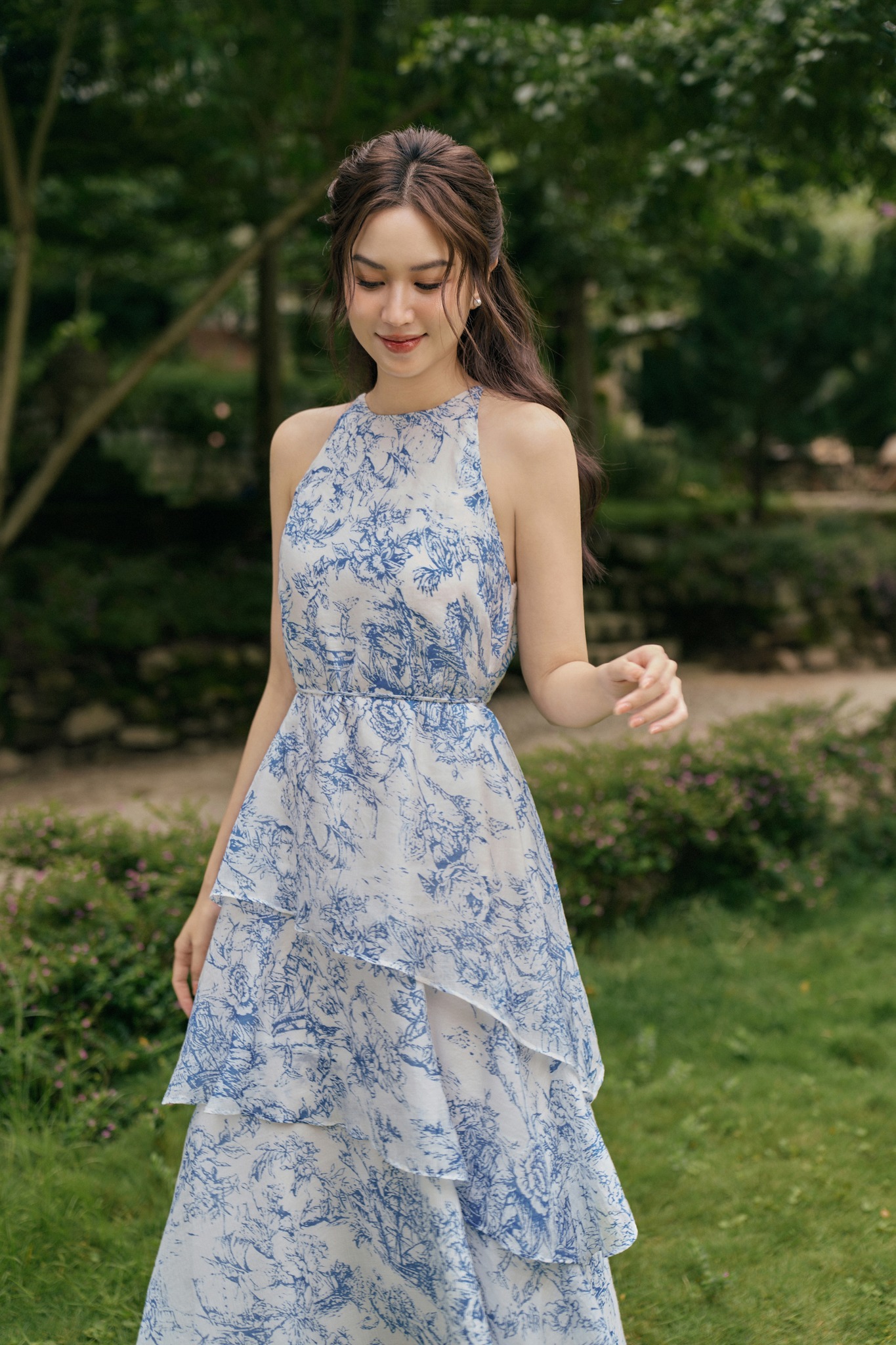 OLV - Đầm maxi hoa cổ yếm Harlow Fleur Dress