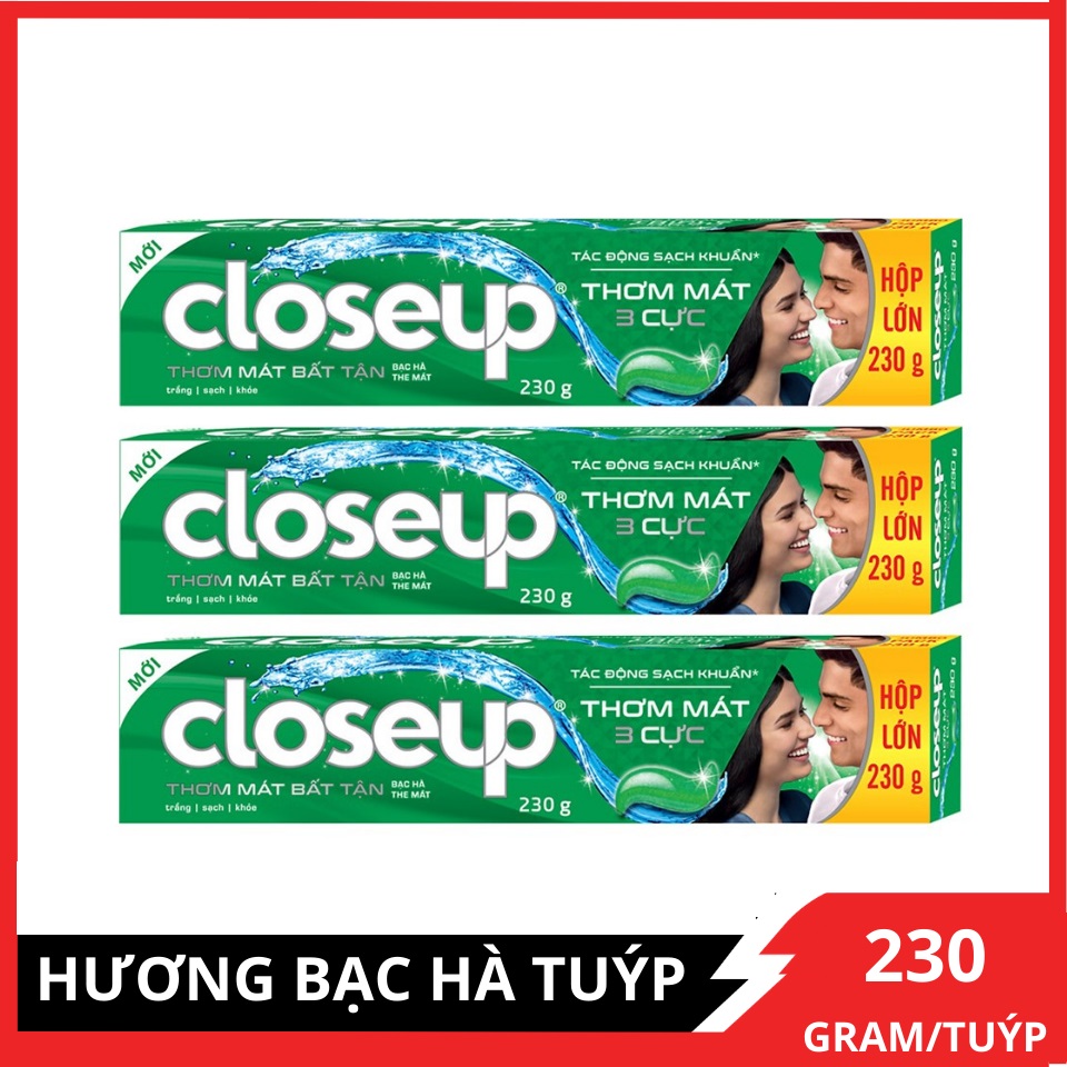 Kem đánh răng pha lê tuyết CloseUp Hương Bạc Hà 230g