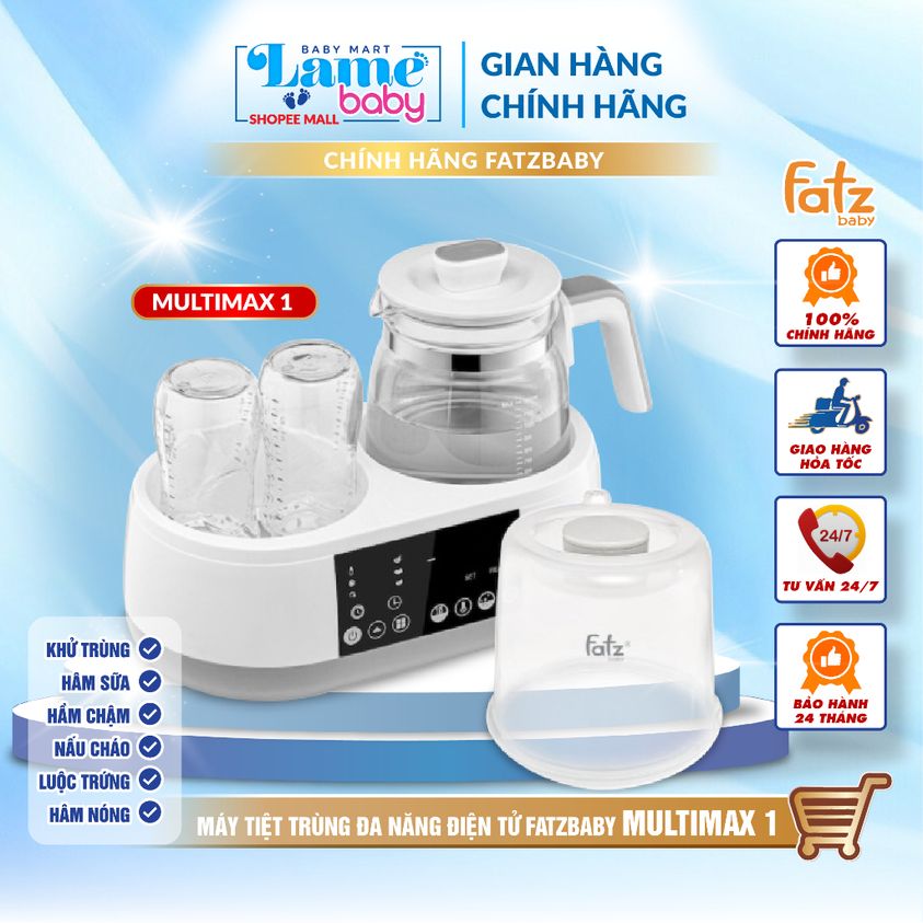 Buy Genuine Fatzbaby 5 In 1 Electronic Multifunction Machine, Sterilize, Warm Milk, Food, Cook Porridge, Heat & Keep Milk, Dechlorination Function, LED Display, Timer/Timer Adjustment And Temperature.