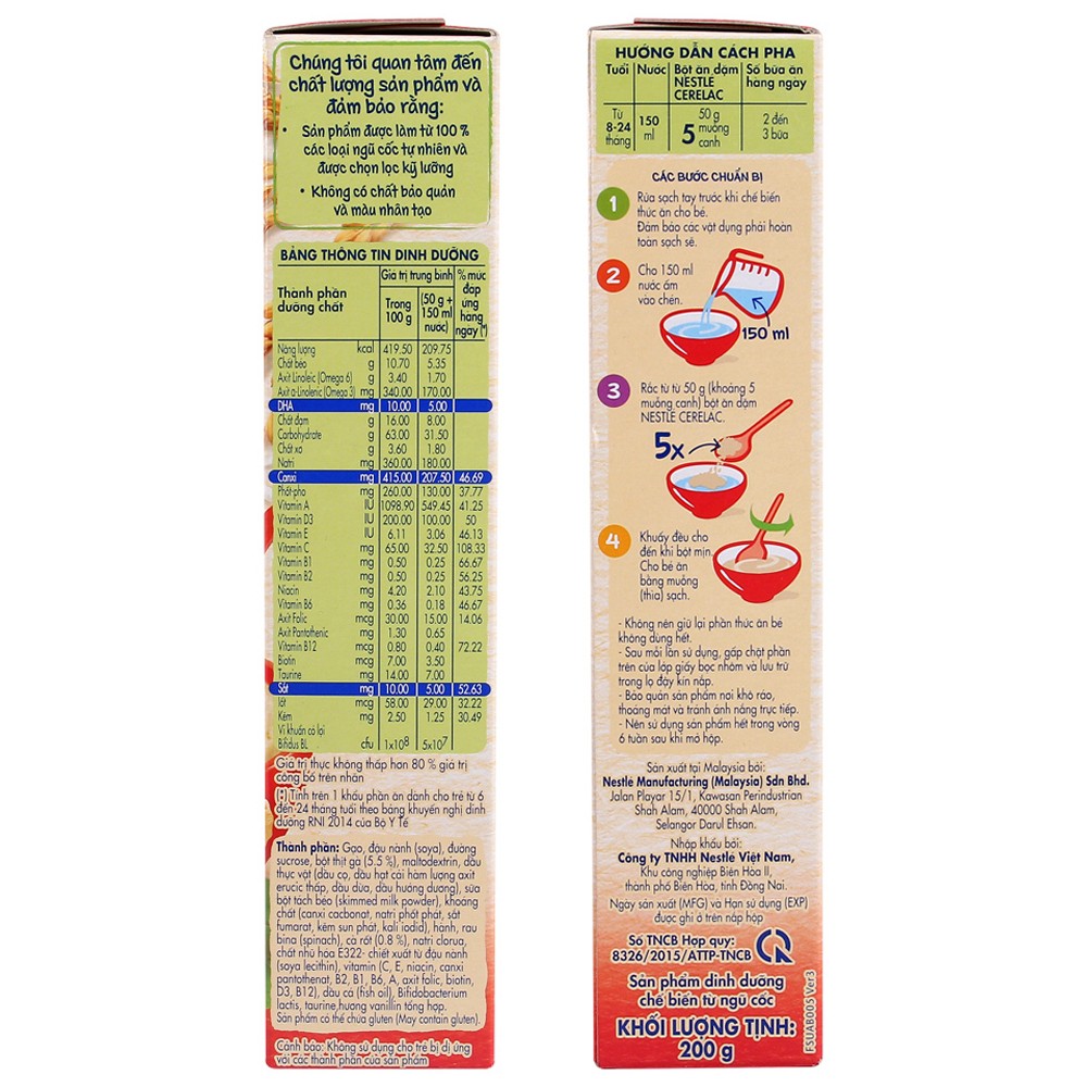 Bột ăn dặm Nestle Gà hầm cà rốt 200gr (8-24 tháng)