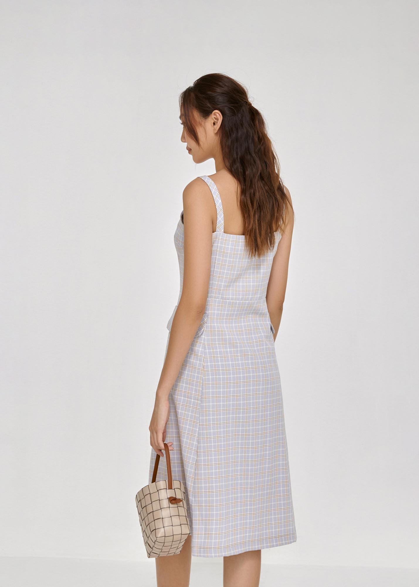 Đầm Caro Có Nút - YV LE & CO