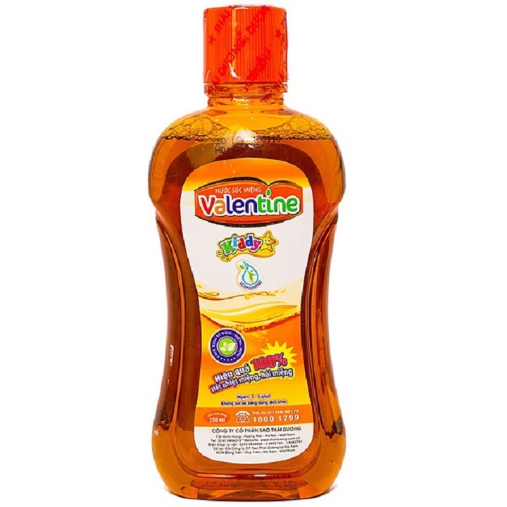 [HCM]Nước Súc Miệng dành Trẻ Em Valentine Kiddy Thái Dương 250ml - Nước Súc Miệng Ngăn Ngừa Nhiệt Miệng Hôi Miệng Sâu Răng ở Trẻ Em Hiệu Quả nước súc miêng dành cho trẻ em chiết xuất thảo dược an toàn không chất đọc hại
