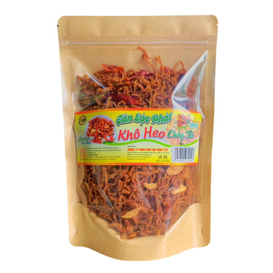 KHÔ HEO CHÁY TỎI TÂN LỘC PHÁT HŨ 500G
