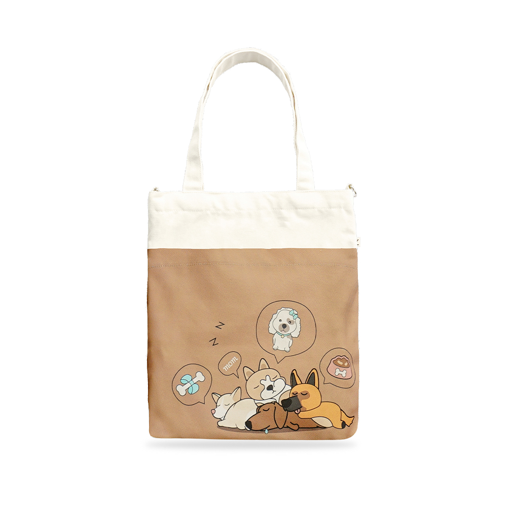 Túi Tote canvas in hình Ziczac Design