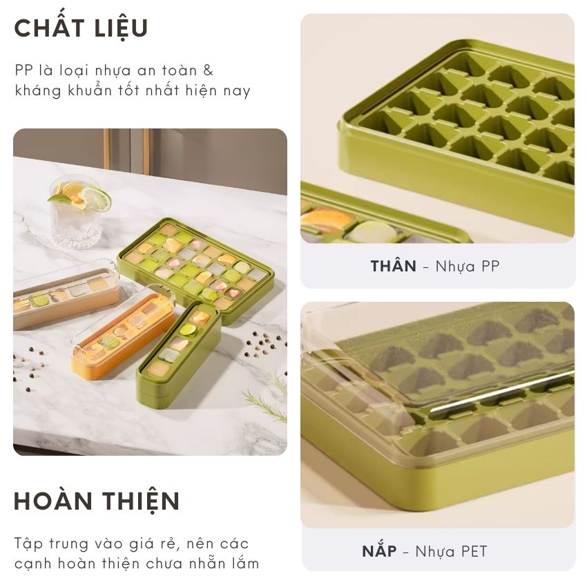 2024 newest inventions super fast plastic ice cube tray with lid