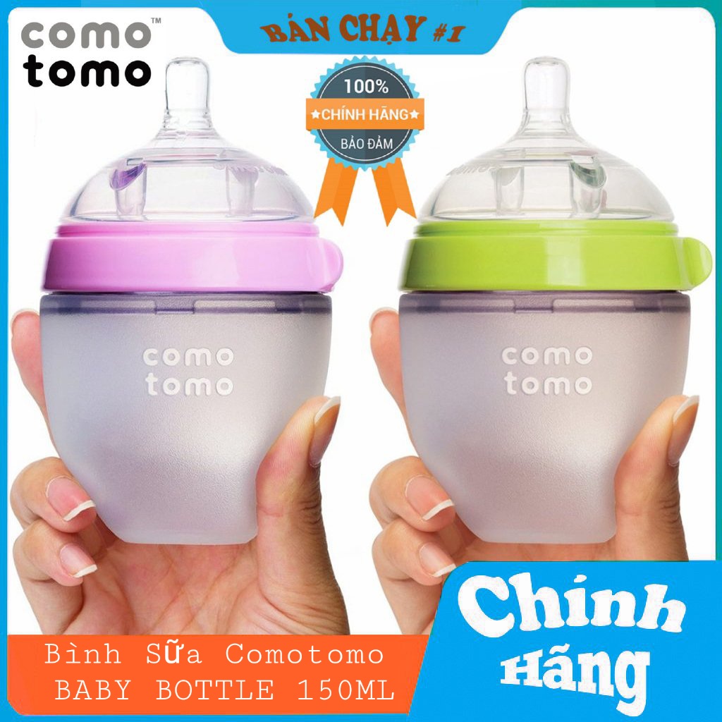 Bình sữa comotomo 150ml Xanh/Hồng