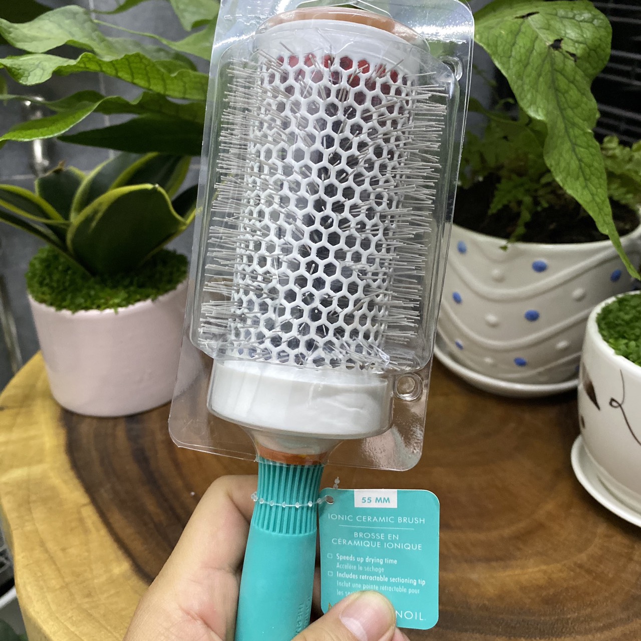 Lược tròn gốm sấy xoăn moroccanoil ceramic round brush 25ml - 35ml - 45ml - 55ml