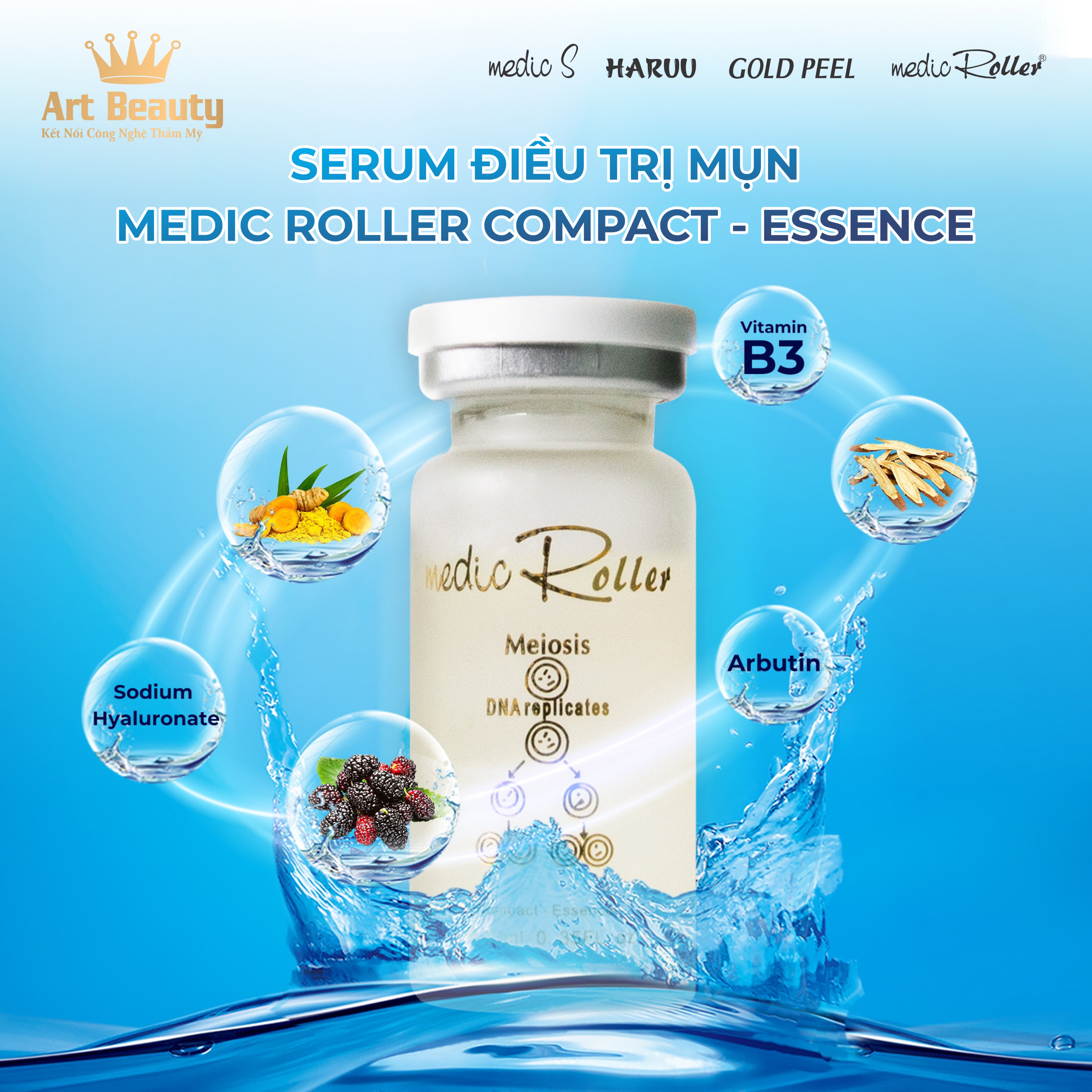 Serum trị mụn Medic Roller Compact – Essence 10ml - Mẫu Mới
