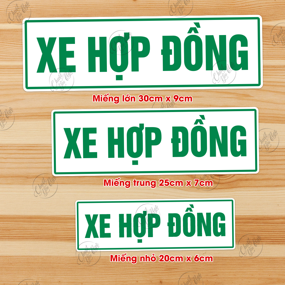 [PHẢN QUANG] Combo 2/4 miếng decal nhãn dán tem xe hợp đồng chống thấm nước ô tô xe khách du lịch taxi