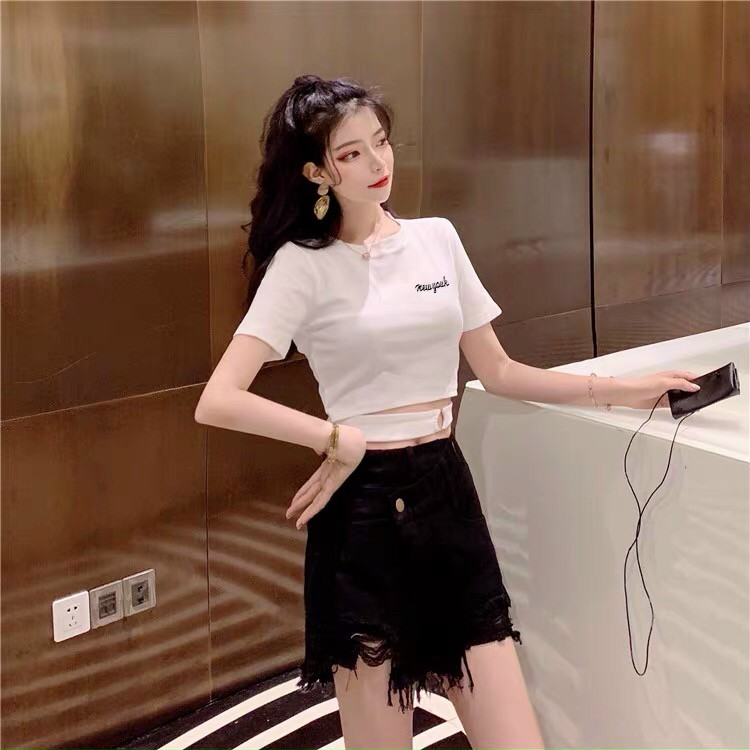 ÁO NỮ KIỂU ĐAI HỞ EO CHẤT THUN LỤA DÀY ĐẸP CO GIÃN THOÁNG MÁT SGR