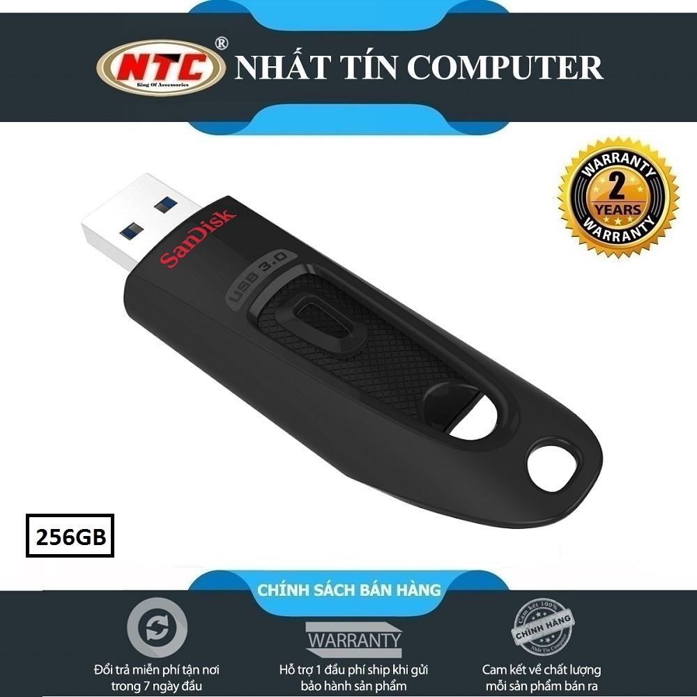 USB 3.0 SanDisk Ultra CZ48 256GB 100MB/s (Đen)