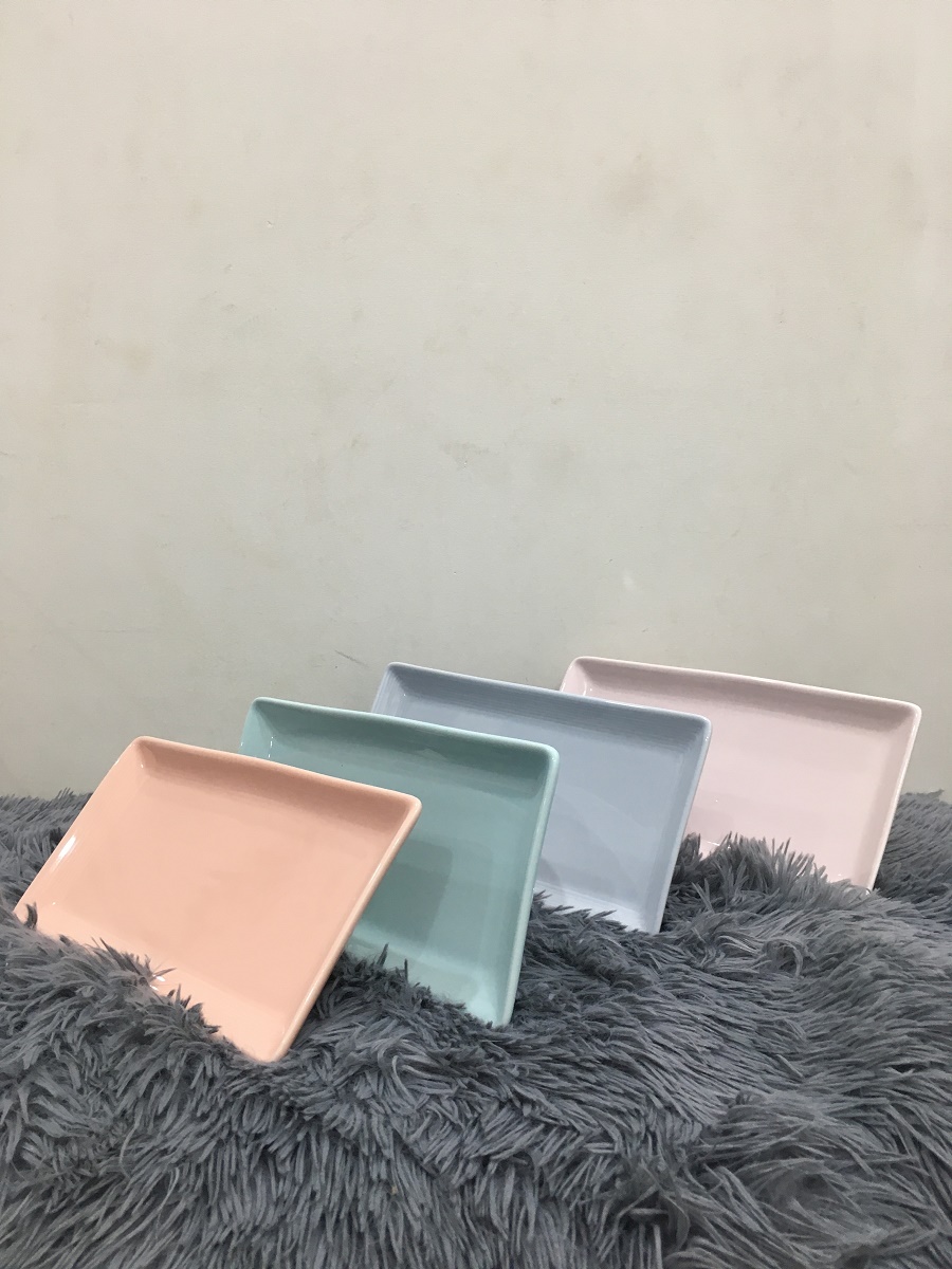Rectangular Plate 25X12.5X2.5 cm - Dong Hwa Ceramics - High Quality Vietnamese Products