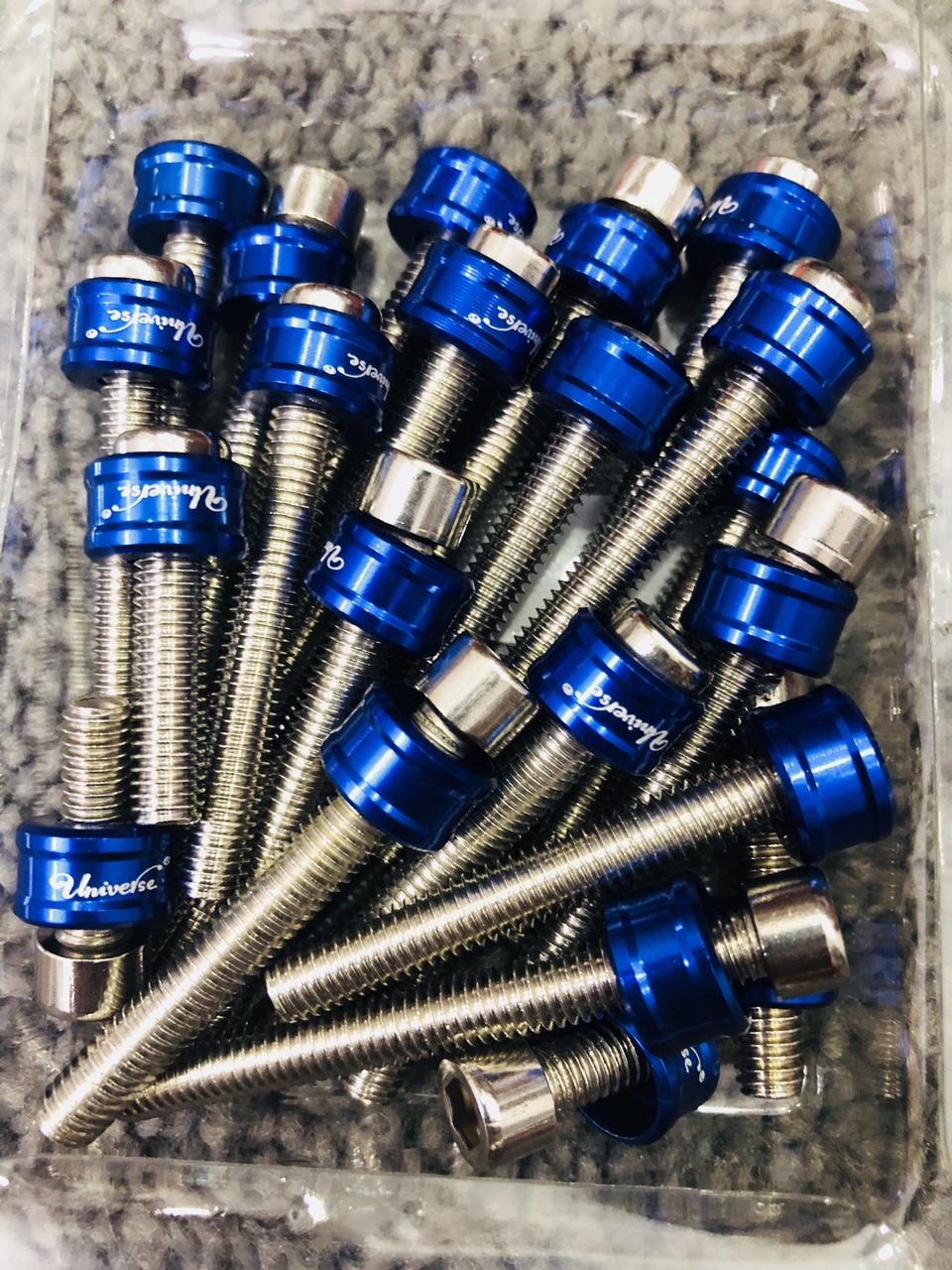 Bộ ốc lốc máy mẫu mới gắn các dòng xe phổ thông của YAMAHA hiện tại, MÀU XANH