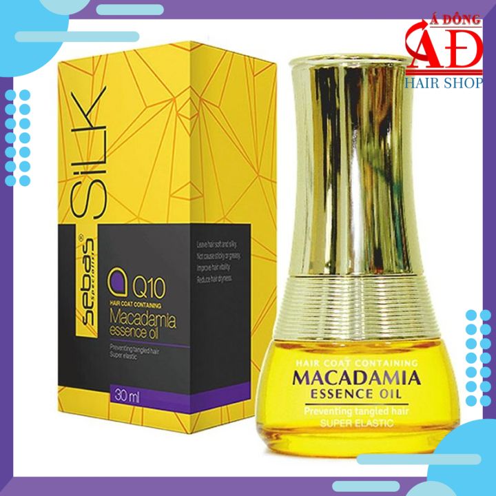 [+Tặng mũ trùm] Tinh dầu dưỡng tóc Sebas Macadamia bóng mượt chống rối tóc 30ml