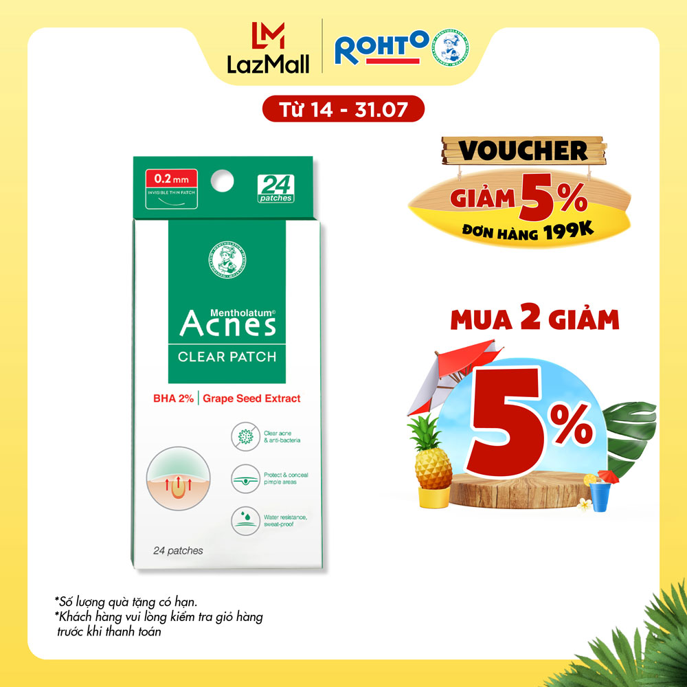 Miếng dán mụn Acnes Clear Patch (24 miếng)