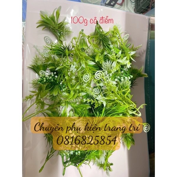 100GR CỎ ĐIỂM TRANG TRÍ BÓ HOA SÁP - HOA LỤA