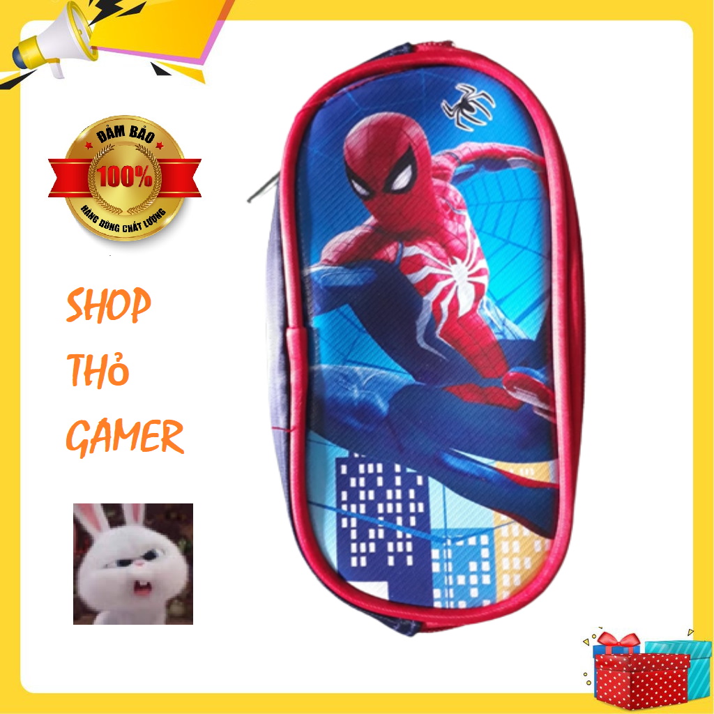 Ba lô học sinh tiểu học hình Spider Man có tặng kèm bóp viết hình Spider Man